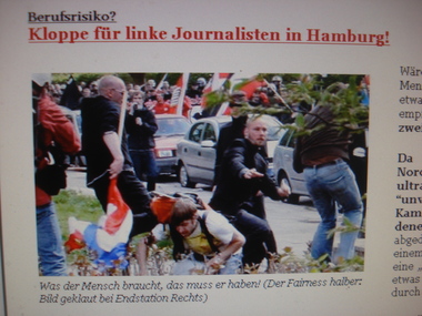 Bild neonazis treten auf journalisten ein