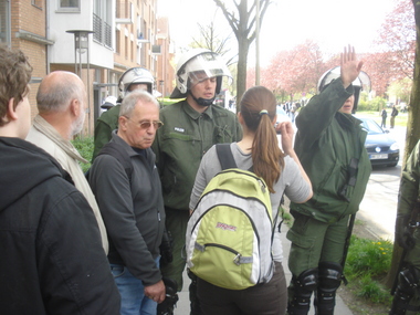 kein Durchkommen durch die Polizeiabsperrungen