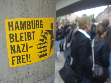 Aufkleber Hamburg bleibt nazifrei