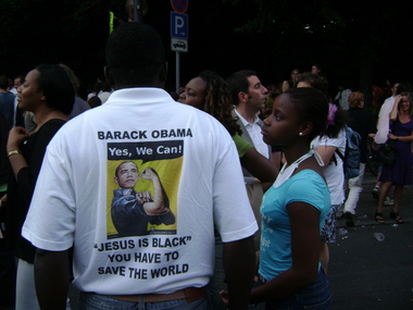 Obama-Anhänger in Berlin: Jesus is black